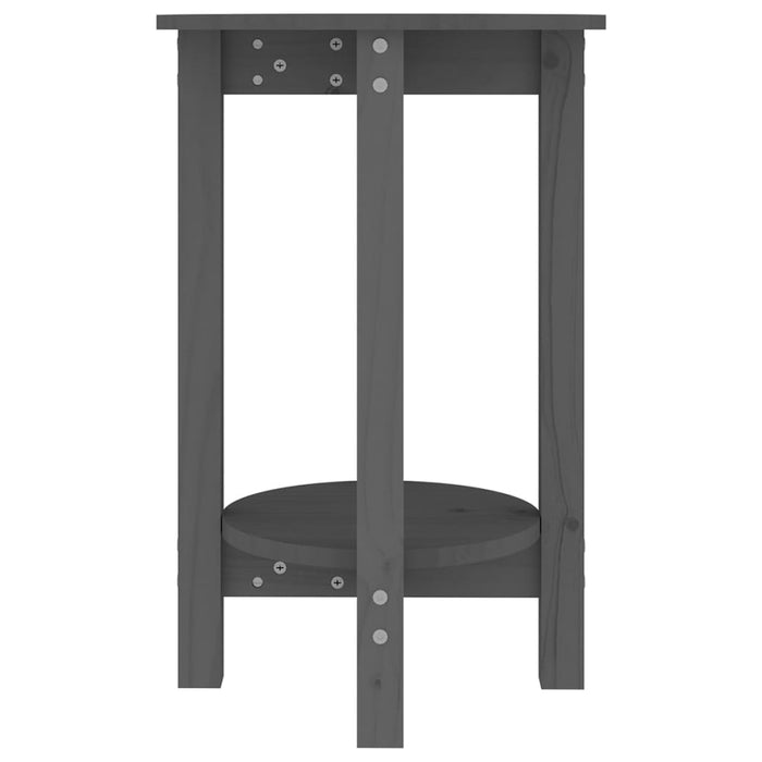 Măsuță de cafea, gri, Ø 40x60 cm, lemn masiv de pin - WALTI WALTI
