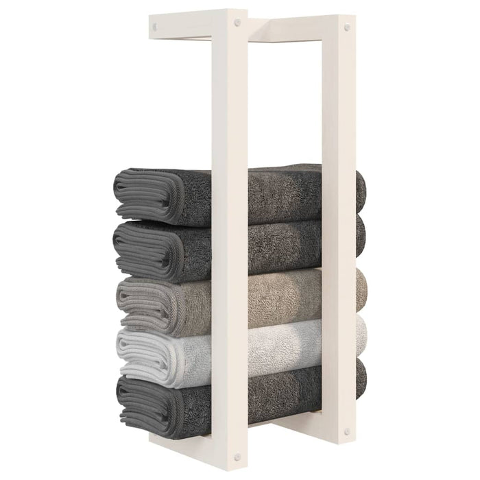 Suport pentru prosoape, alb, 23x18x60 cm, lemn masiv de pin - WALTI WALTI
