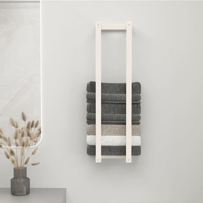 Suport pentru prosoape, alb, 23x18x90 cm, lemn masiv de pin - WALTI WALTI