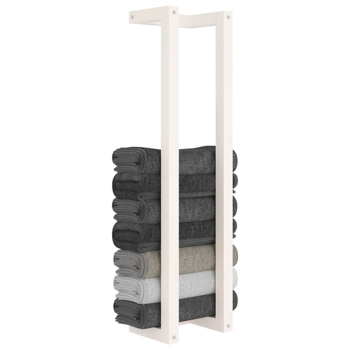 Suport pentru prosoape, alb, 23x18x90 cm, lemn masiv de pin - WALTI WALTI