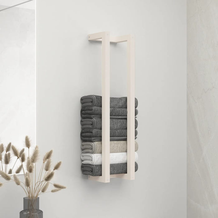 Suport pentru prosoape, alb, 23x18x90 cm, lemn masiv de pin - WALTI WALTI