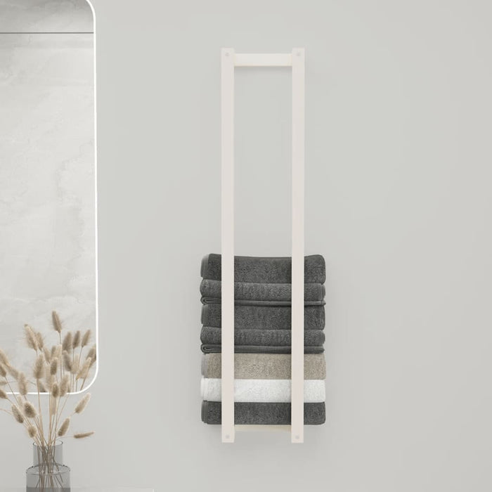 Suport pentru prosoape, alb, 23x18x110 cm, lemn masiv de pin - WALTI WALTI