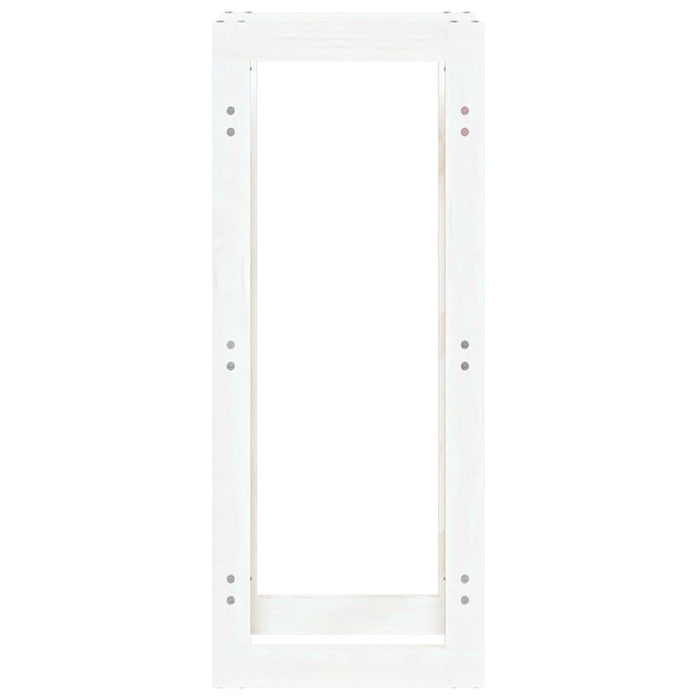 Rastel pentru lemne de foc, alb, 41x25x100 cm, lemn masiv pin - WALTI WALTI