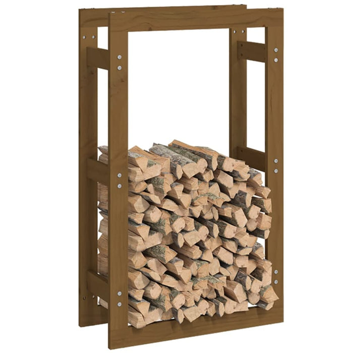 Rastel lemne de foc, maro miere, 60x25x100 cm, lemn masiv pin - WALTI WALTI
