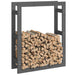 Rastel pentru lemne de foc, gri, 80x25x100 cm, lemn masiv pin - WALTI WALTI