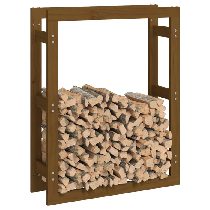 Rastel lemne de foc, maro miere, 80x25x100 cm, lemn masiv pin - WALTI WALTI