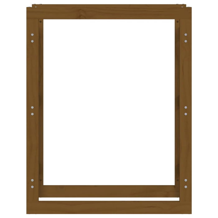 Rastel lemne de foc, maro miere, 80x25x100 cm, lemn masiv pin - WALTI WALTI