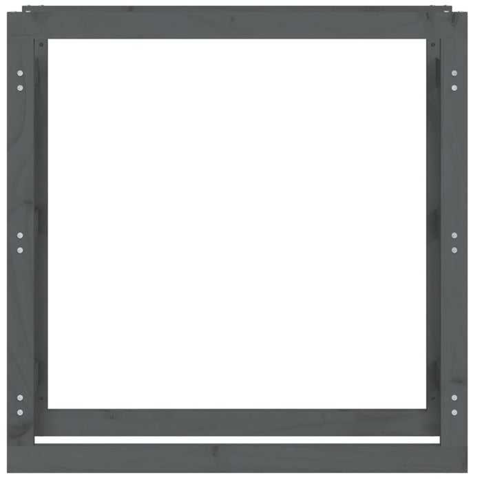 Rastel pentru lemne de foc, gri, 100x25x100 cm, lemn masiv pin - WALTI WALTI