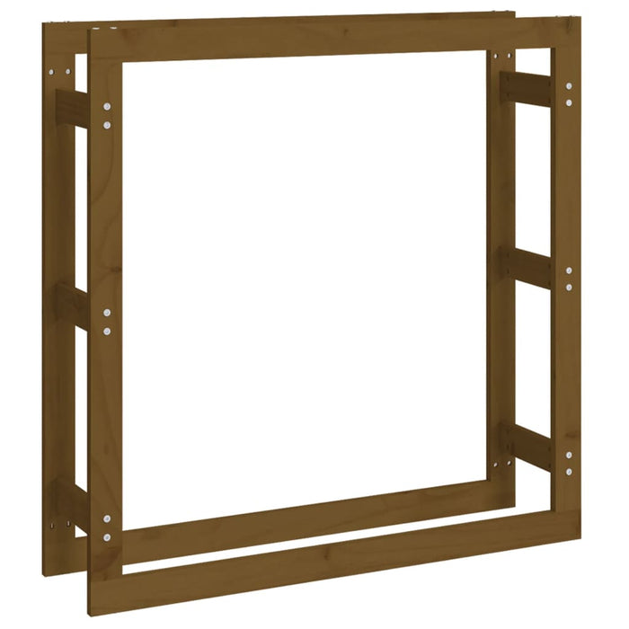 Rastel lemne de foc, maro miere, 100x25x100 cm, lemn masiv pin - WALTI WALTI