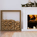 Rastel lemne de foc, maro miere, 100x25x100 cm, lemn masiv pin - WALTI WALTI