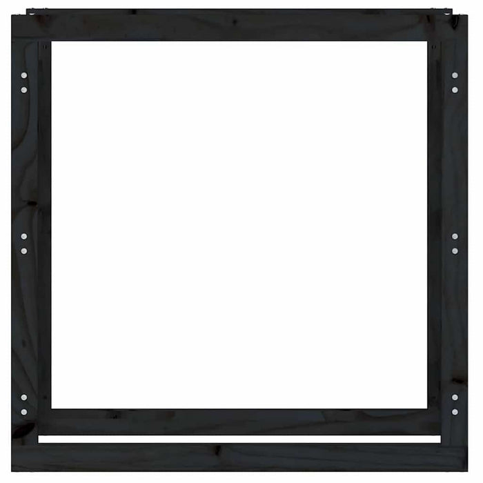 Rastel pentru lemne de foc, negru, 100x25x100 cm lemn masiv pin WALTI