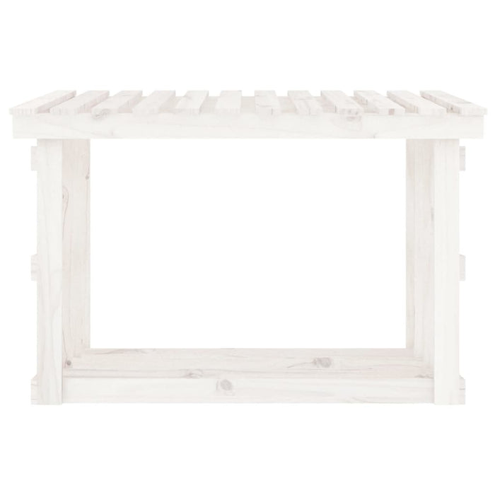 Rastel pentru lemne de foc, alb, 108x64,5x77 cm, lemn masiv pin - WALTI WALTI