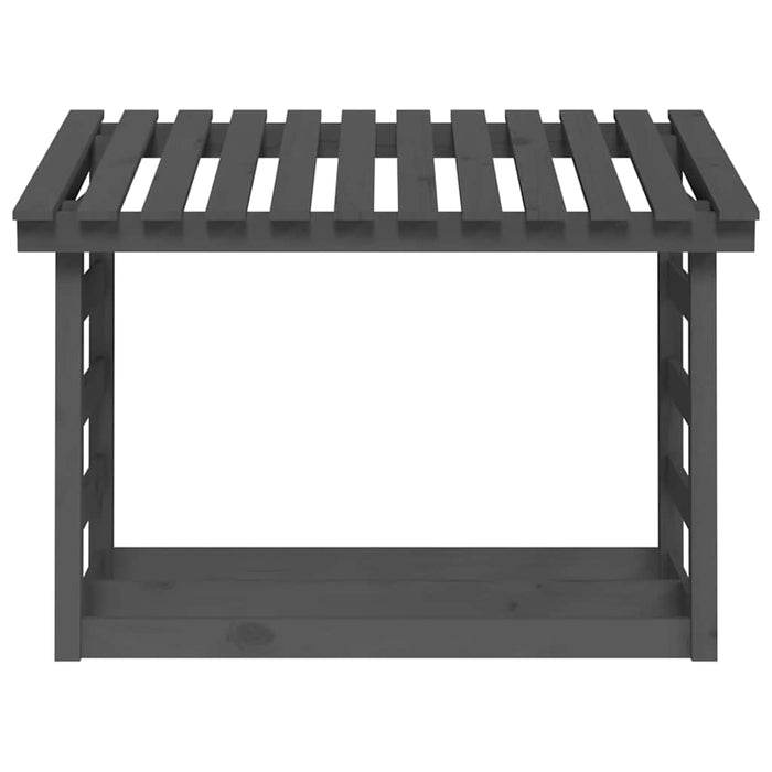 Rastel pentru lemne de foc, gri, 108x64,5x78 cm, lemn masiv pin WALTI