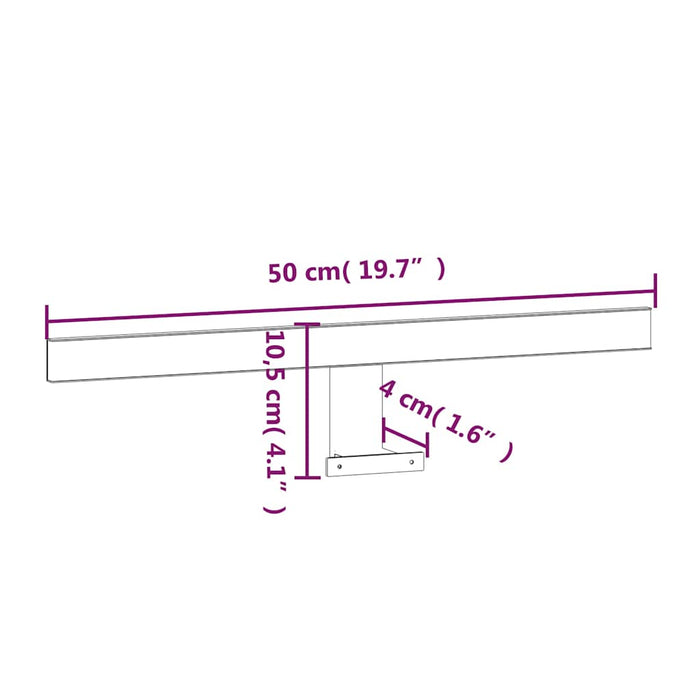 Lampă cu LED pentru oglindă, 7,5 W, alb cald, 50 cm, 3000 K WALTI