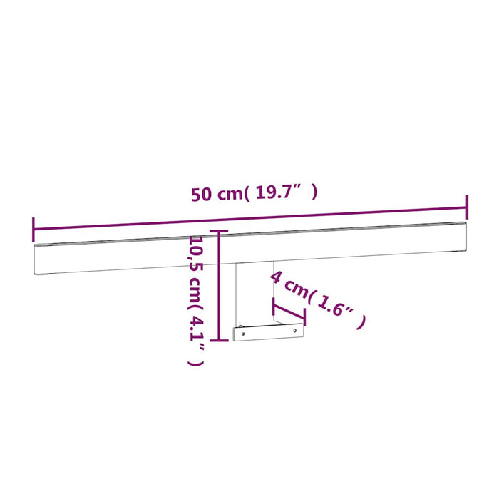 Lampă cu LED pentru oglindă, 7,5 W, alb cald, 50 cm, 3000 K WALTI