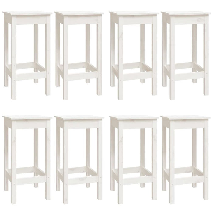 Set mobilier de bar, 9 piese, alb, lemn masiv de pin - WALTI WALTI
