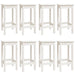 Set mobilier de bar, 9 piese, alb, lemn masiv de pin - WALTI WALTI