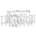 Set mobilier de bar, 9 piese, alb, lemn masiv de pin - WALTI WALTI