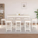 Set mobilier de bar, 9 piese, alb, lemn masiv de pin - WALTI WALTI