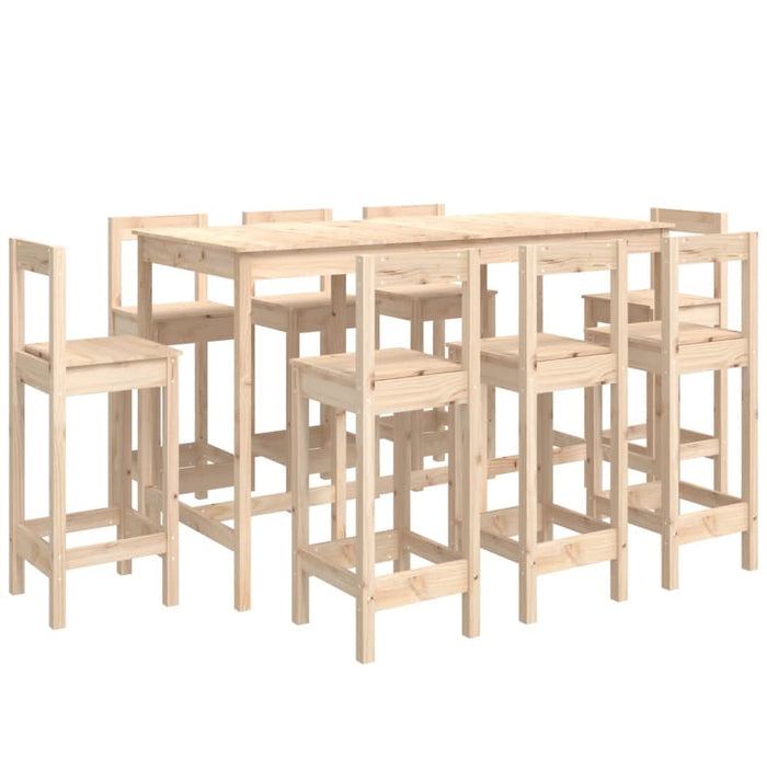 Set mobilier de bar, 9 piese, lemn masiv de pin - WALTI WALTI