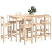 Set mobilier de bar, 9 piese, lemn masiv de pin - WALTI WALTI