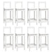 Set mobilier de bar, 9 piese, alb, lemn masiv de pin - WALTI WALTI