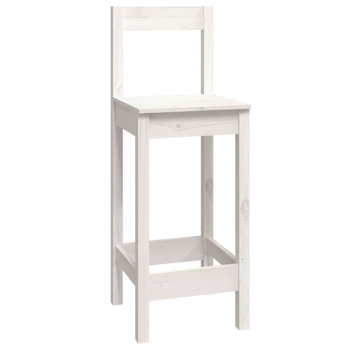 Set mobilier de bar, 9 piese, alb, lemn masiv de pin - WALTI WALTI