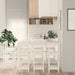 Set mobilier de bar, 9 piese, alb, lemn masiv de pin - WALTI WALTI