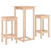 Set mobilier de bar, 3 piese, lemn masiv de pin - WALTI WALTI