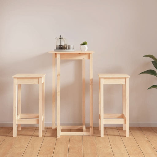 Set mobilier de bar, 3 piese, lemn masiv de pin - WALTI WALTI