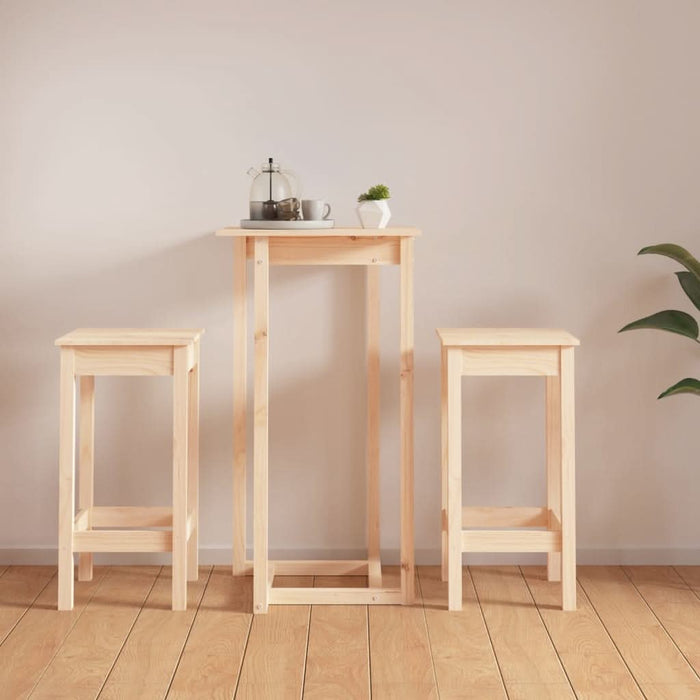 Set mobilier de bar, 3 piese, lemn masiv de pin - WALTI WALTI