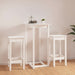 Set mobilier de bar, 3 piese, alb, lemn masiv de pin - WALTI WALTI
