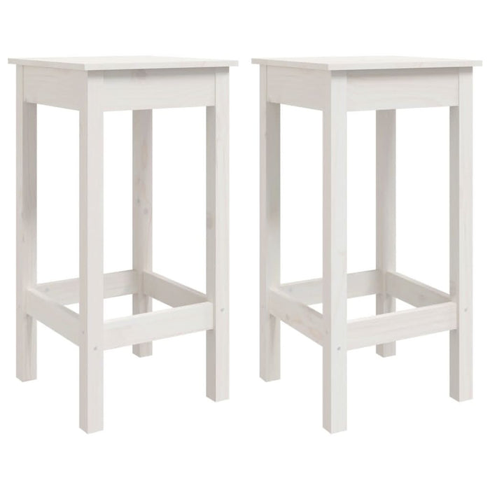 Set mobilier de bar, 3 piese, alb, lemn masiv de pin - WALTI WALTI