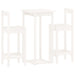 Set mobilier de bar, 3 piese, alb, lemn masiv de pin - WALTI WALTI