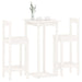 Set mobilier de bar, 3 piese, alb, lemn masiv de pin - WALTI WALTI