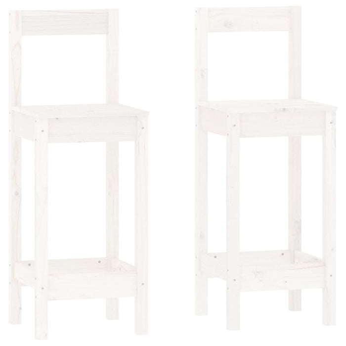Set mobilier de bar, 3 piese, alb, lemn masiv de pin - WALTI WALTI