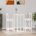 Set mobilier de bar, 3 piese, alb, lemn masiv de pin - WALTI WALTI