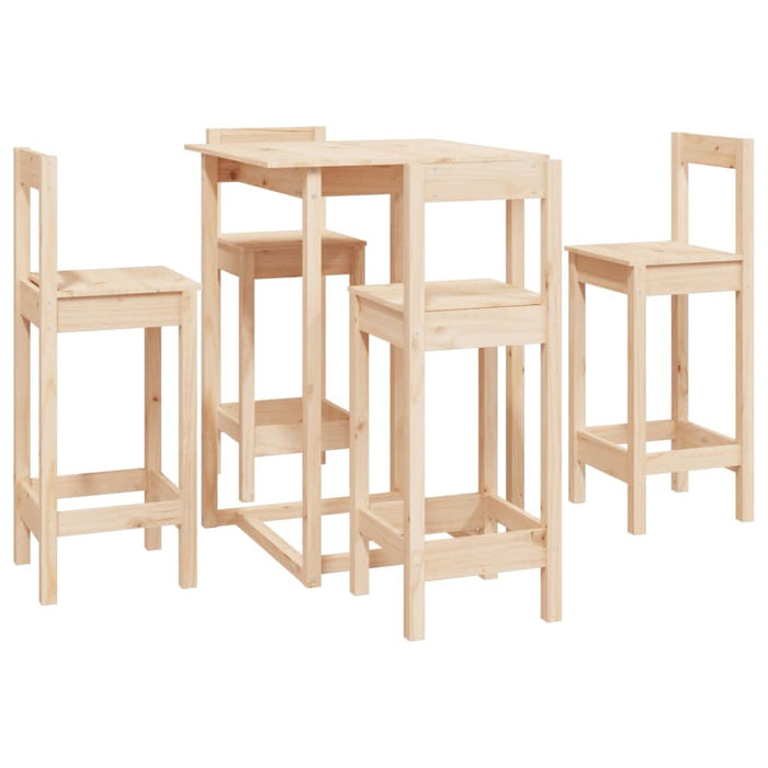 Set mobilier de bar, 5 piese, lemn masiv de pin - WALTI WALTI