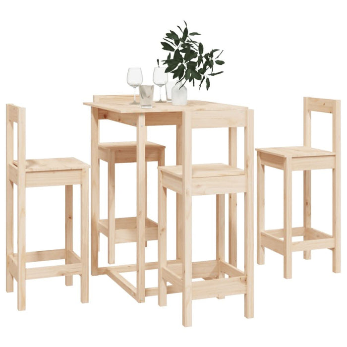 Set mobilier de bar, 5 piese, lemn masiv de pin - WALTI WALTI