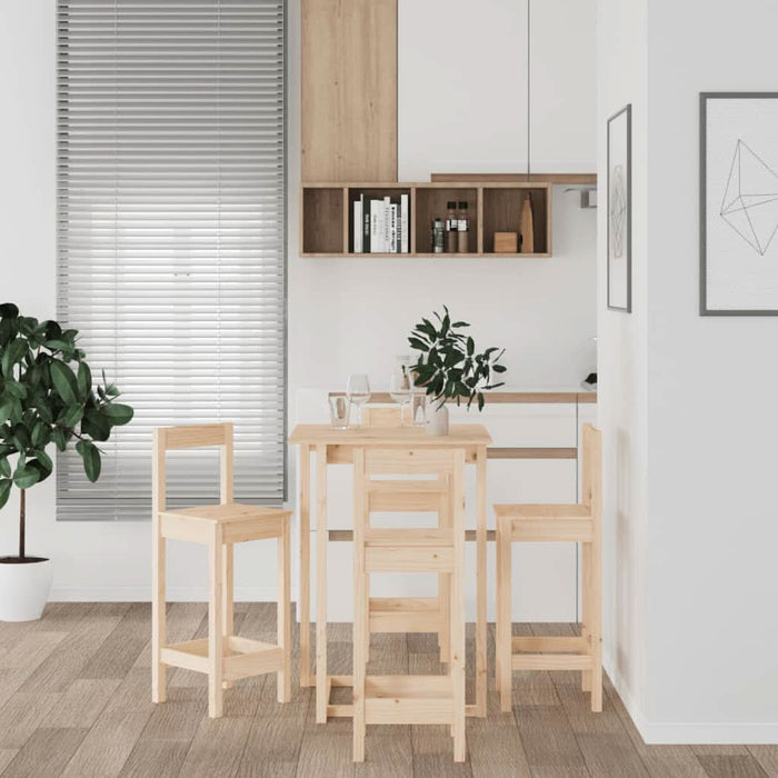 Set mobilier de bar, 5 piese, lemn masiv de pin - WALTI WALTI