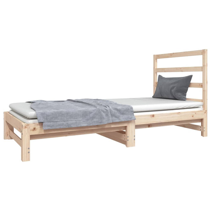 Pat de zi extensibil, 2x(90x190) cm, lemn masiv de pin - WALTI WALTI