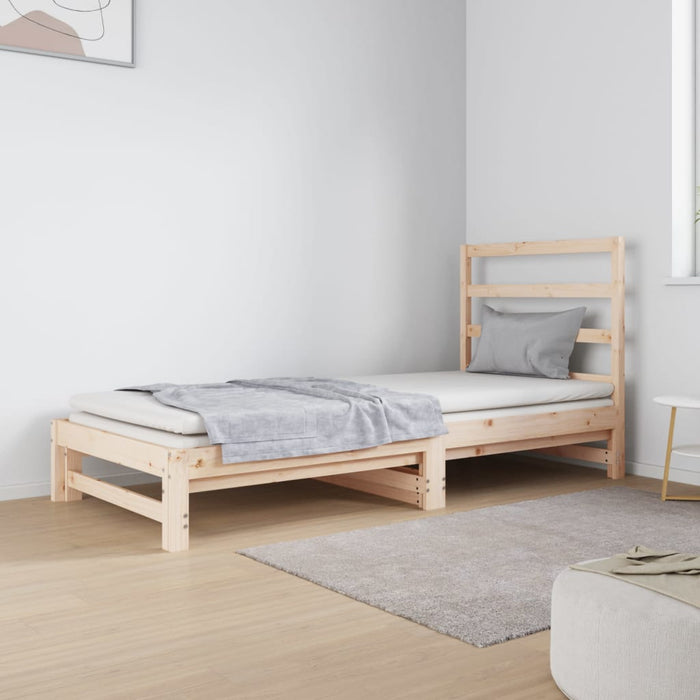 Pat de zi extensibil, 2x(90x190) cm, lemn masiv de pin - WALTI WALTI