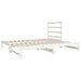 Pat de zi extensibil, alb, 2x(90x190) cm, lemn masiv de pin - WALTI WALTI