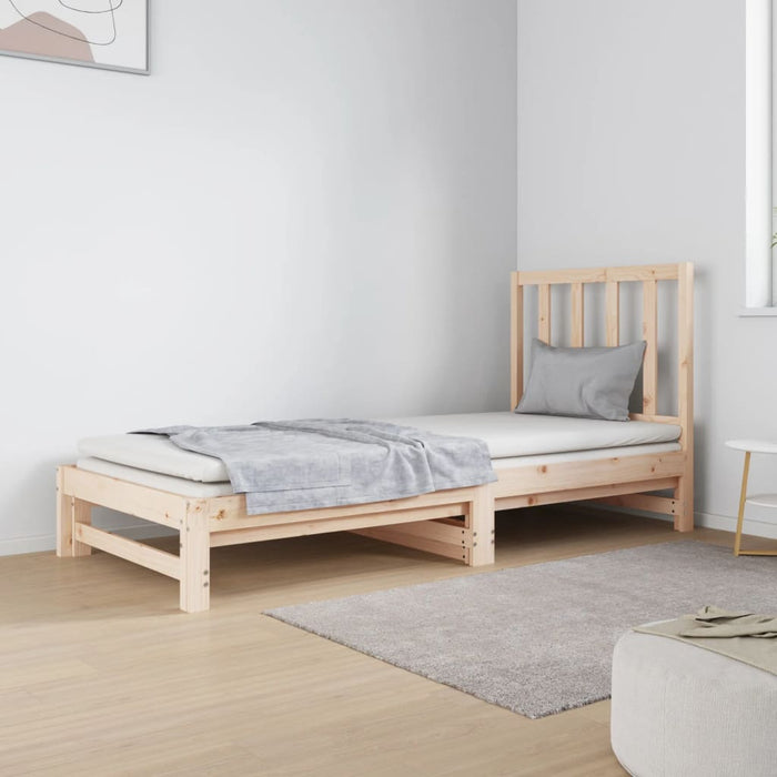 Pat de zi extensibil, 2x(90x190) cm, lemn masiv de pin - WALTI WALTI