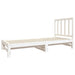 Pat de zi extensibil, alb, 2x(90x190) cm, lemn masiv de pin - WALTI WALTI