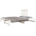 Pat de zi extensibil, alb, 2x(90x190) cm, lemn masiv de pin - WALTI WALTI