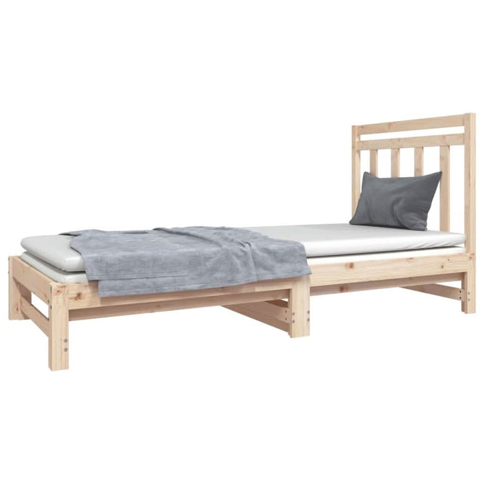 Pat de zi extensibil, 2x(90x190) cm, lemn masiv de pin - WALTI WALTI