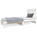 Pat de zi extensibil, alb, 2x(90x190) cm, lemn masiv de pin - WALTI WALTI