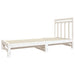 Pat de zi extensibil, alb, 2x(90x190) cm, lemn masiv de pin - WALTI WALTI