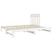Pat de zi extensibil, alb, 2x(90x190) cm, lemn masiv de pin - WALTI WALTI
